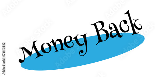 Money Back rubber stamp. Grunge design with dust scratches. Effects can be easily removed for a clean, crisp look. Color is easily changed.