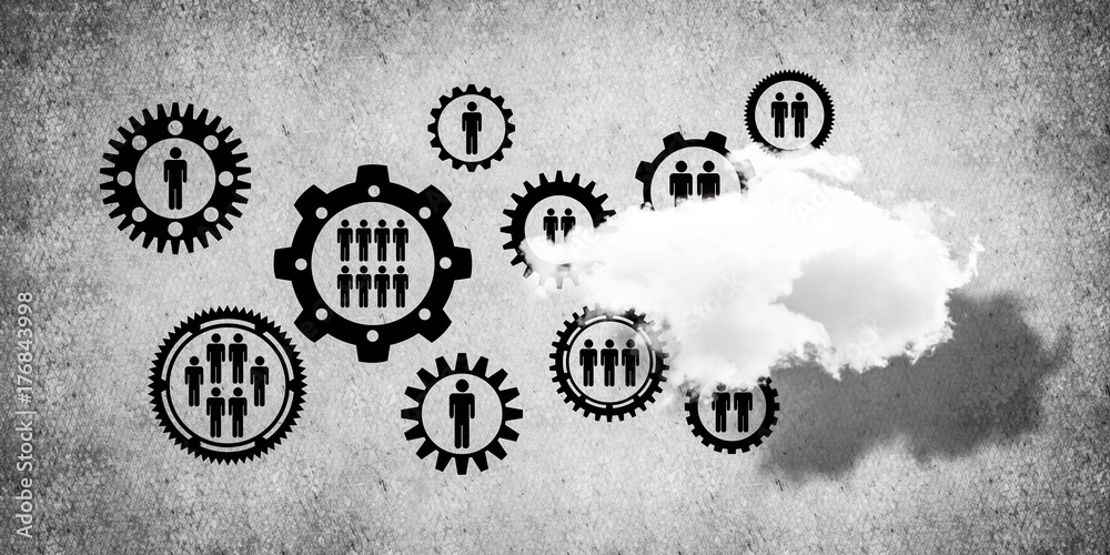 Obraz premium Wireless technologies for connection and sharing data as abstrac