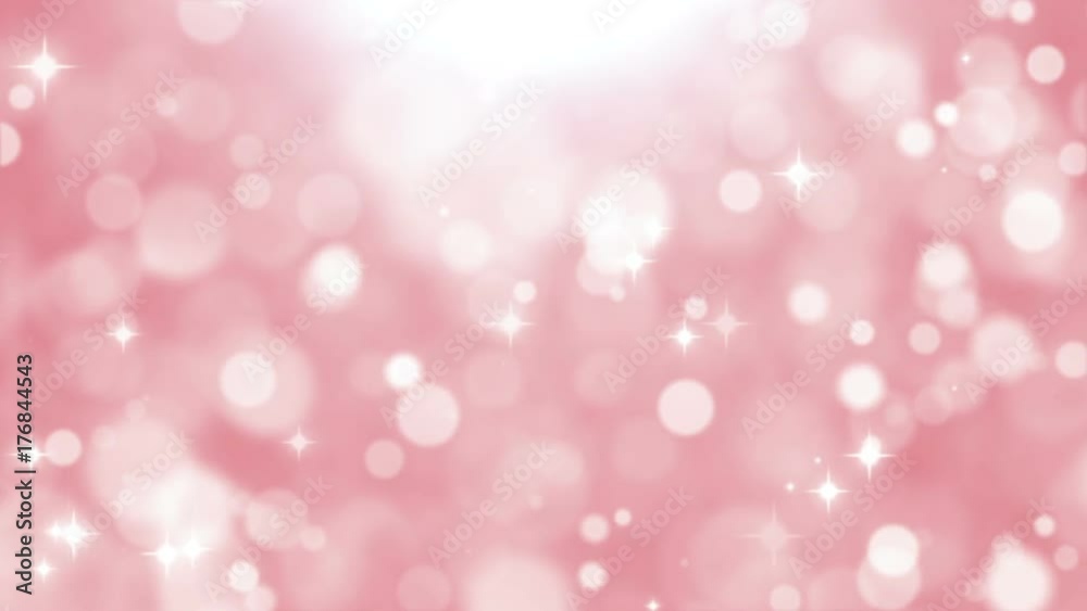 Abstract Pink Background With Glittering Stars And Bokeh