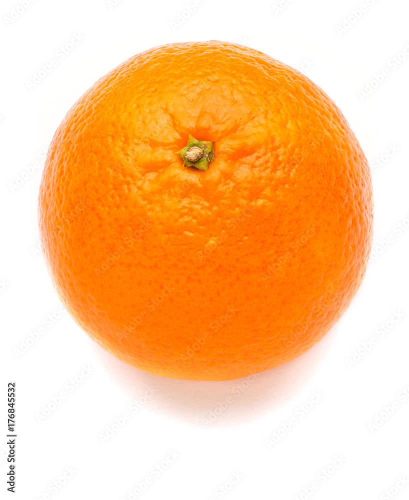 exotic vitamin orange fruit round on white isolated background