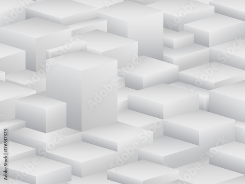 Isometric seamless pattern in the style of cubism