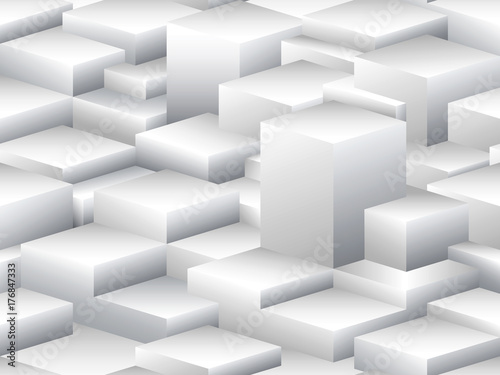 Isometric seamless pattern in the style of cubism