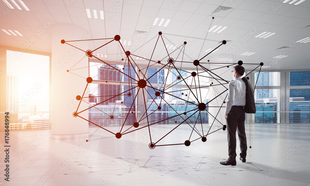 Networking and social communication concept as effective point for modern business Networking and social communication concept as effective point for modern business