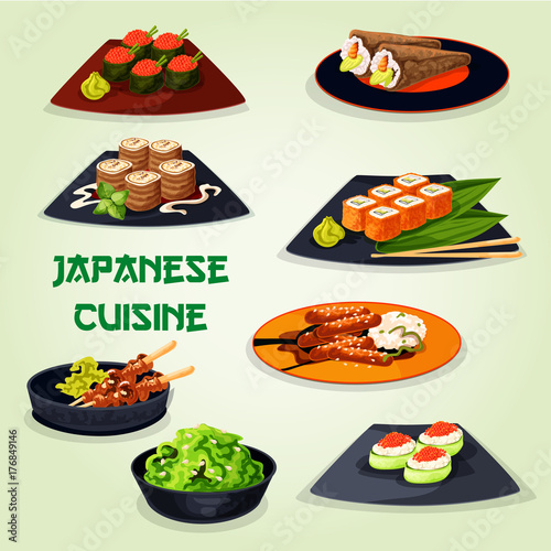 Japanese cuisine icon for asian food design