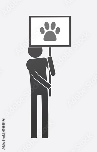 Isolated demonstrator with an animal footprint