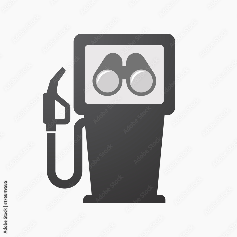 Fototapeta premium Isolated fuel pump with a binoculars