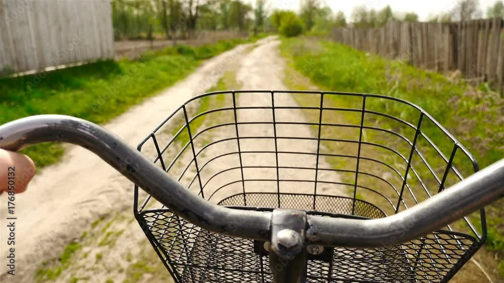 Ride a bicycle. Subjective camera. Faster shooting Ride a bicycle. Subjective camera. Faster shooting