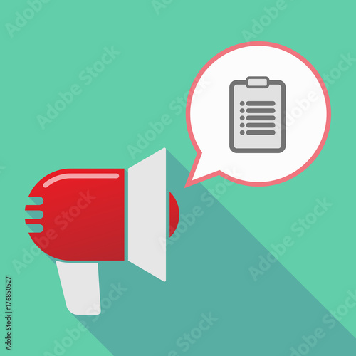 Long shadow  megaphone with a report