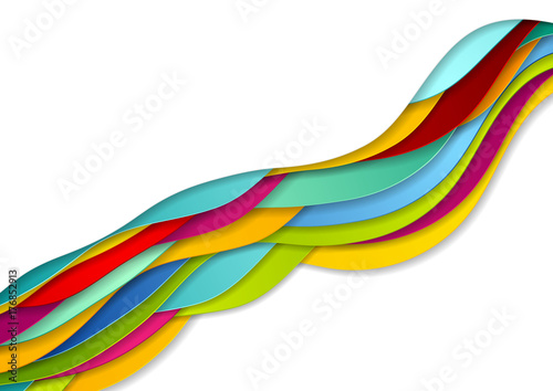 Colorful abstract waves corporate background