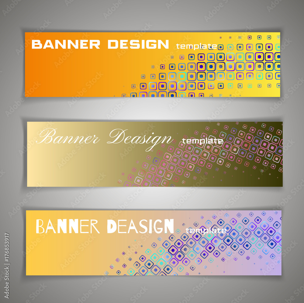 Colorful halfton abstract corporate business banner template, infographic horizontal advertising business banner layout template flat design set , clean abstract cover header background website