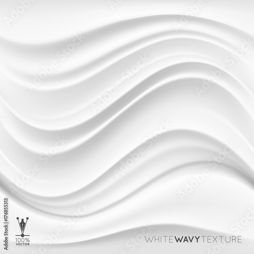 Obraz na płótnie White creamy texture. Wavy background. w salonie