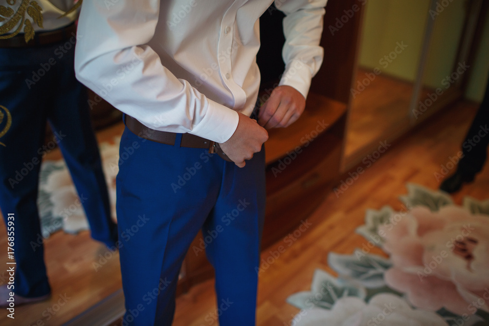 Men's classic blue pants