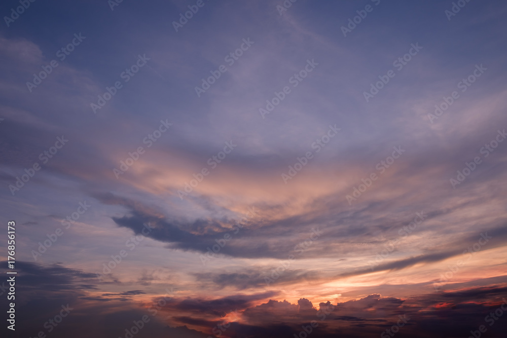 Sky and clouds / Sky and clouds at twilight.