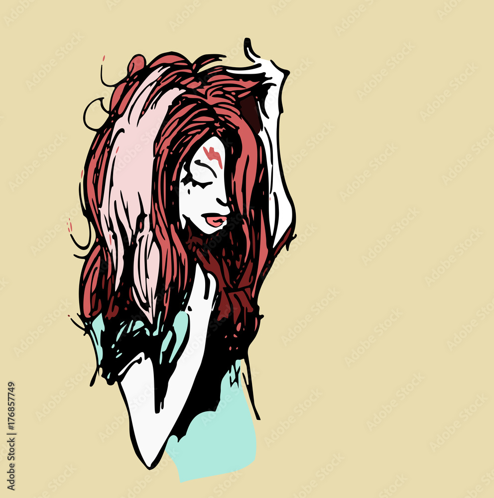 vrouw met rood haar