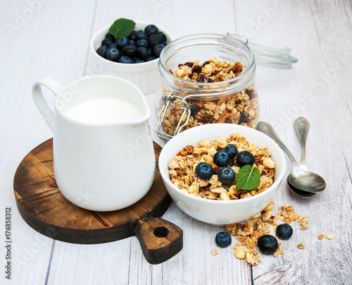 Bowl with granola