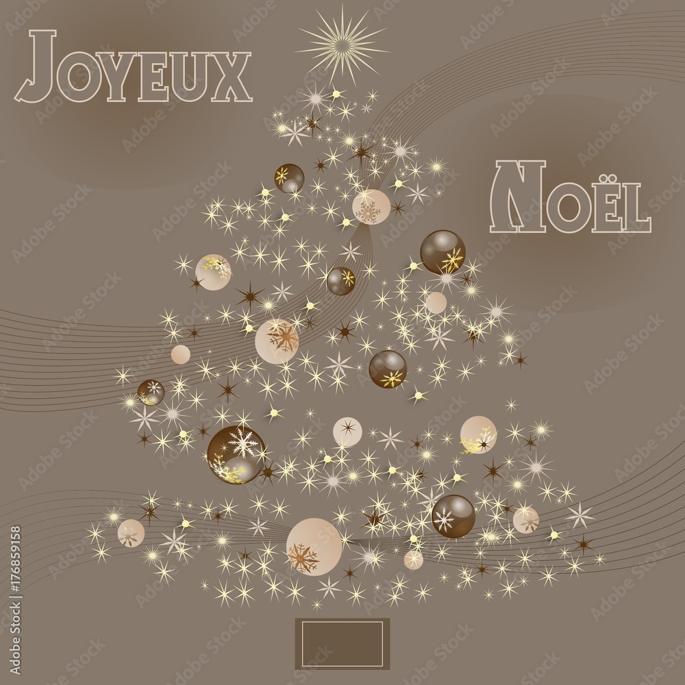 Obraz premium Carte de Noël taupe