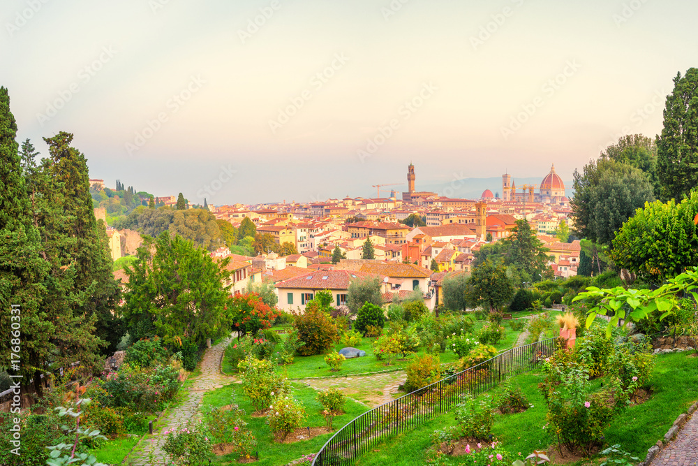 Garden VIew of Florence, Italy