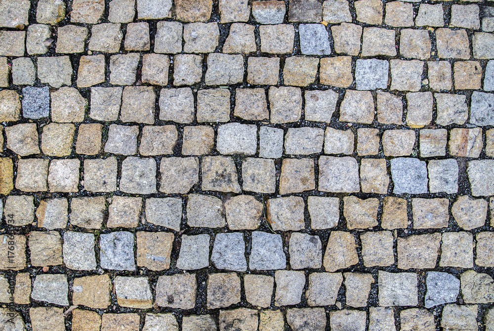 pattern of old cobble stone street pattern of old cobble stone street