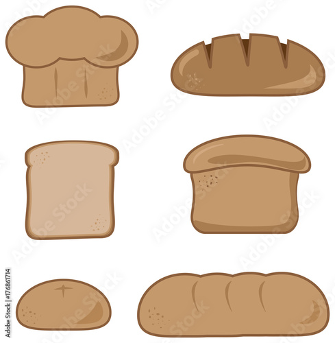 Collection of Bread Vector Illustrations