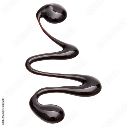 Wallpaper Mural Chocolate syrup drop isolated on white background Torontodigital.ca