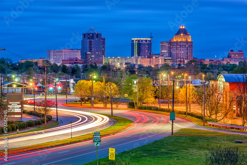 Greensboro, North Carolina, USA skyline.