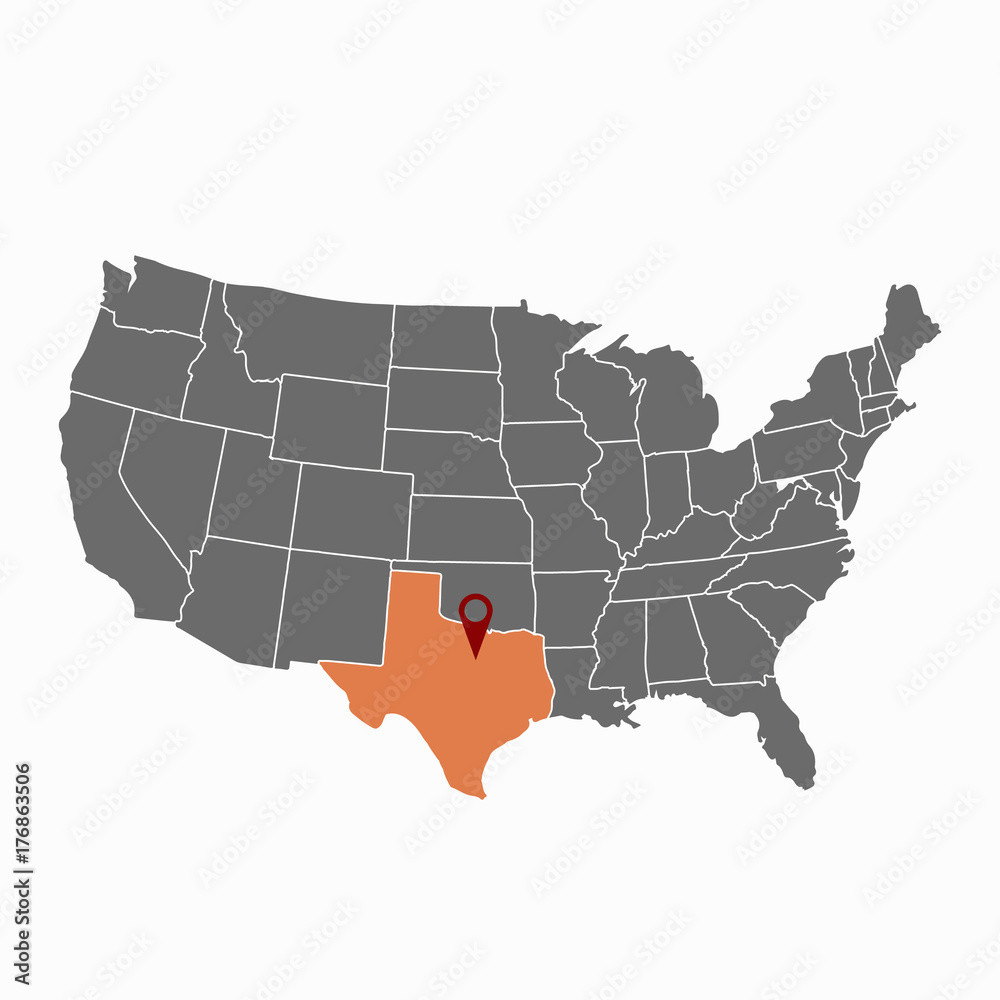 USA-Texas-map-vector