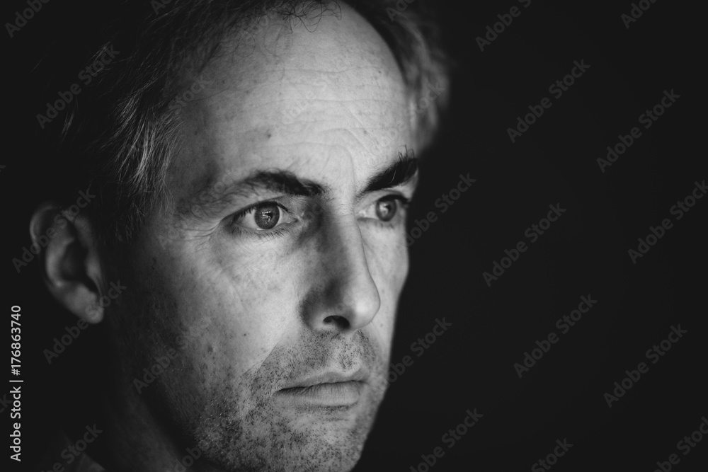 Portrait of a sad man Portrait of a sad man