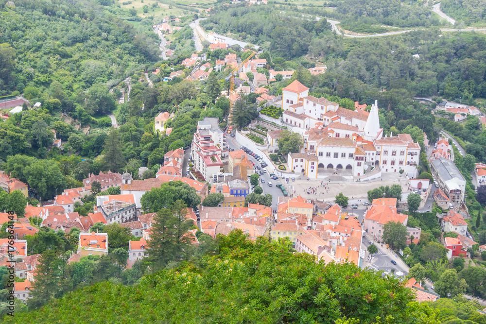 Palace of Sintra, Sintra City View and vegetation