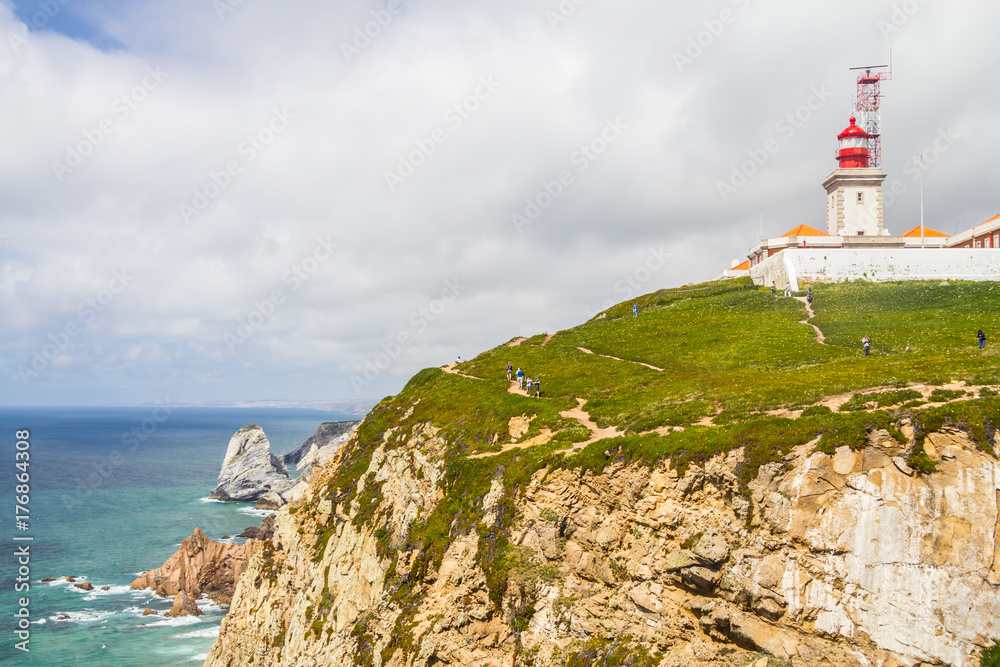 Lighthouse, cliffs and trails in Cabo da Roca