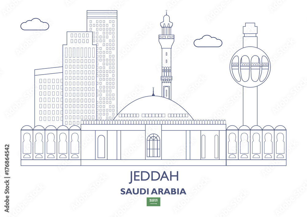 Jeddah City Skyline, Saudi Arabia
