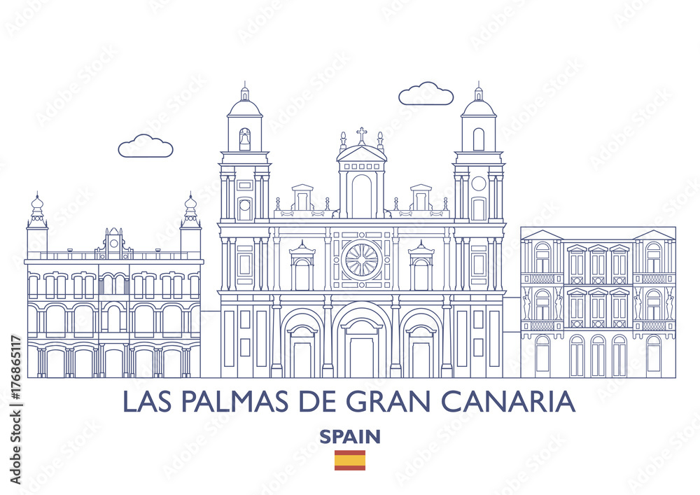 Las Palmas De Gran Canaria City Skyline, Spain