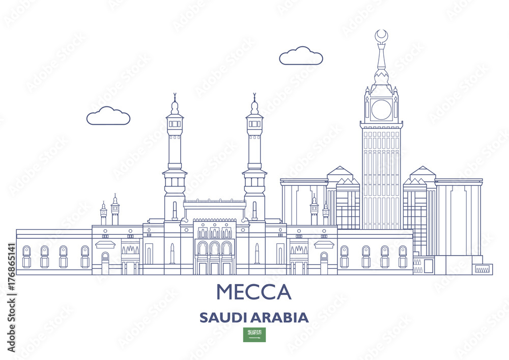 Mecca City Skyline, Saudi Arabia