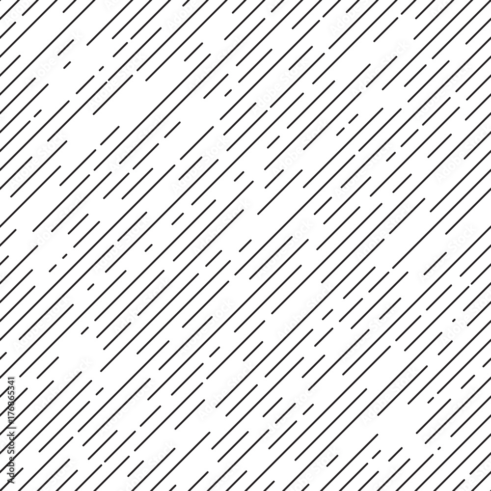 Black and white diagonal stripe background, line design, seamless