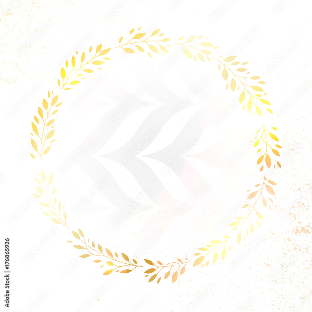 Golden wreath, vector illustration