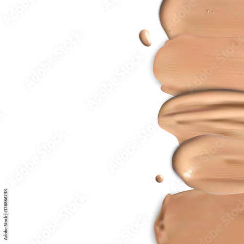 Border of makeup liquid foundation