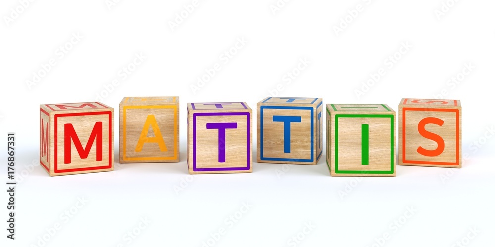 Name Mattis bunte Würfel Name Mattis bunte Würfel