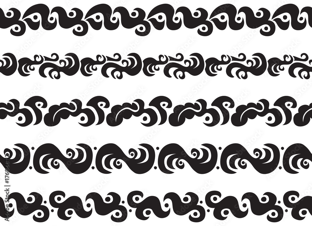 Seamless decorative borders Seamless decorative borders