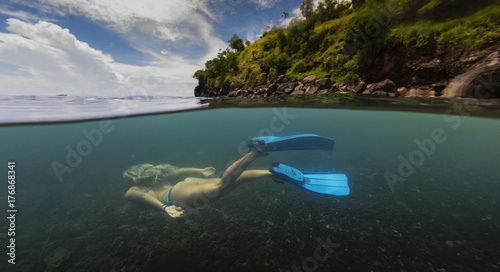 Free swimming in Bali