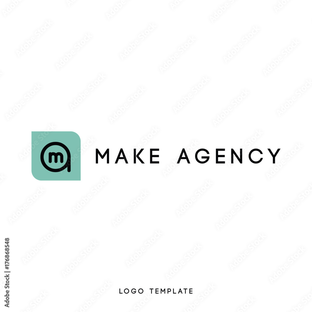 Creative abstract logo design using letter a and m. Modern flat design. Vector illustration. Creative abstract logo design using letter a and m. Modern flat design. Vector illustration.