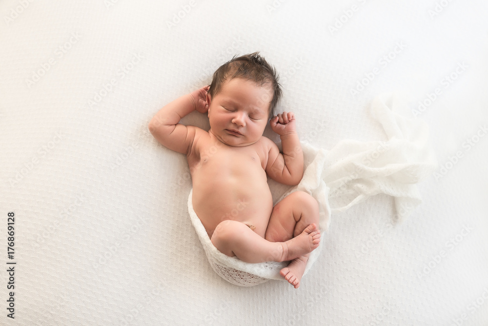 A Sleeping Newborn Baby