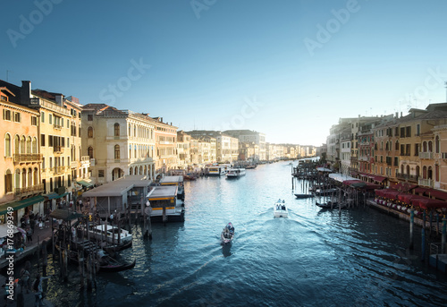 Grand Canal in Venice at sunset, Italy