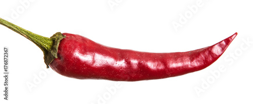 red bitter pepper. Isolated on white background