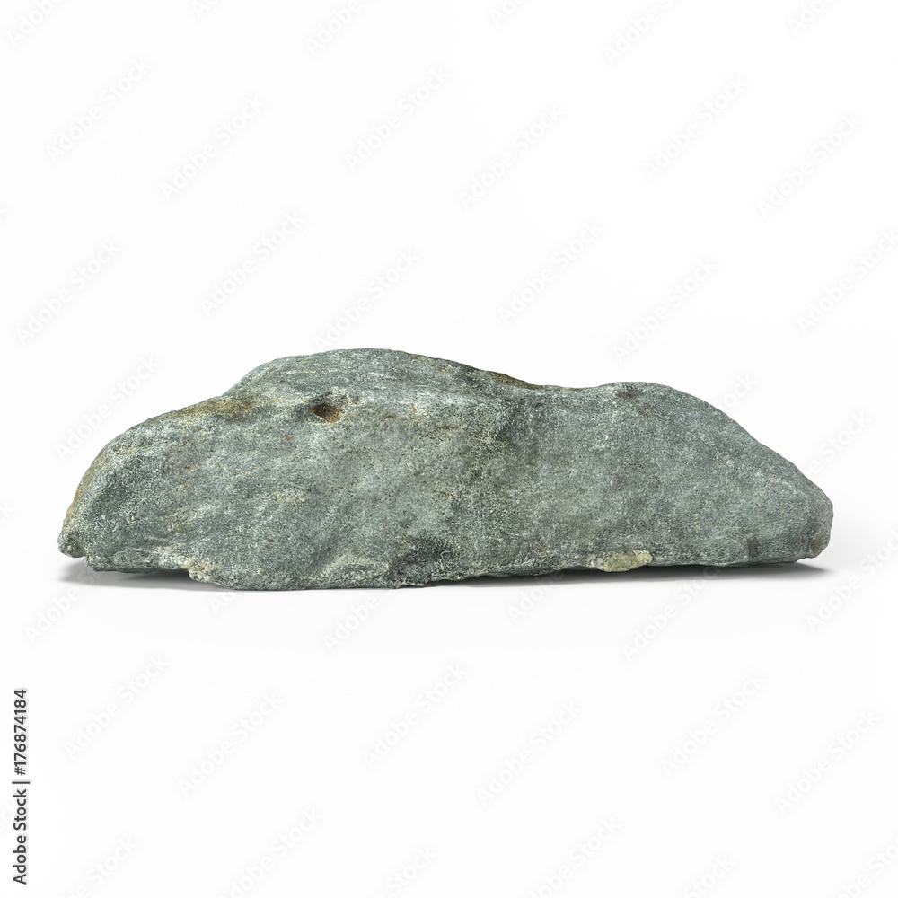 Large rock stone isolated on a white background 3d rendering Large rock stone isolated on a white background 3d rendering