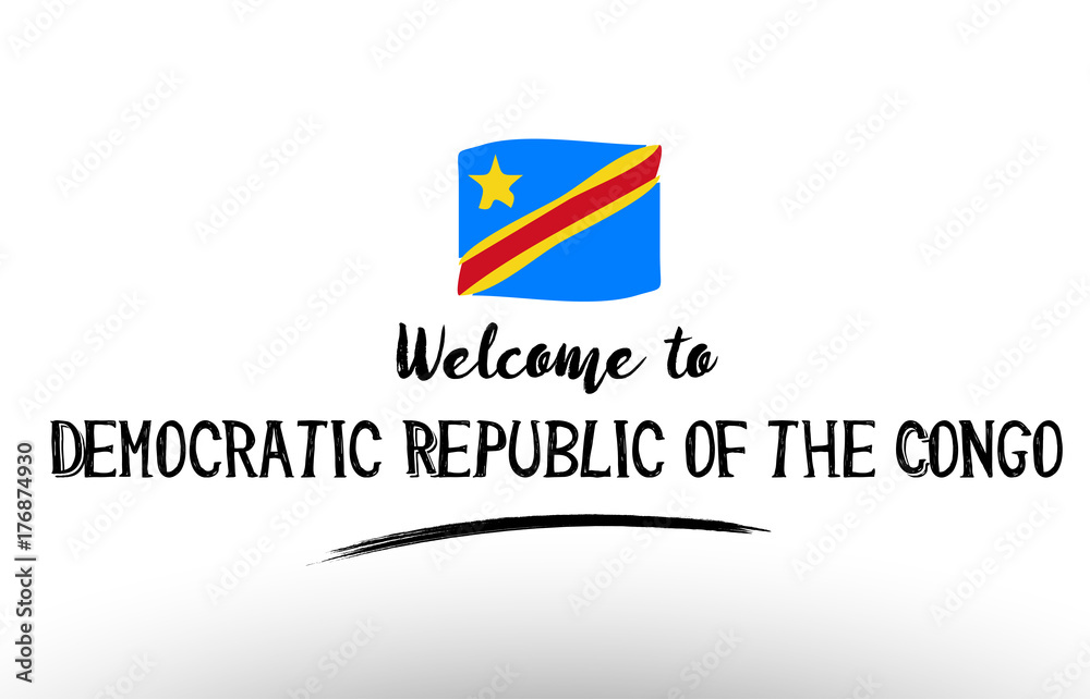 welcome to democratic republic of the congo country flag logo card banner design poster welcome to democratic republic of the congo country flag logo card banner design poster