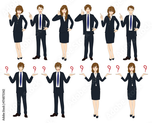 Set Cartoon Business People...