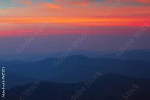 beautiful colors of dawn over the hills © taviphoto