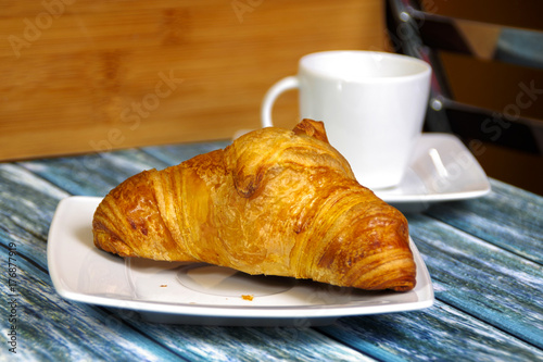 Traditional butcher croissant photo