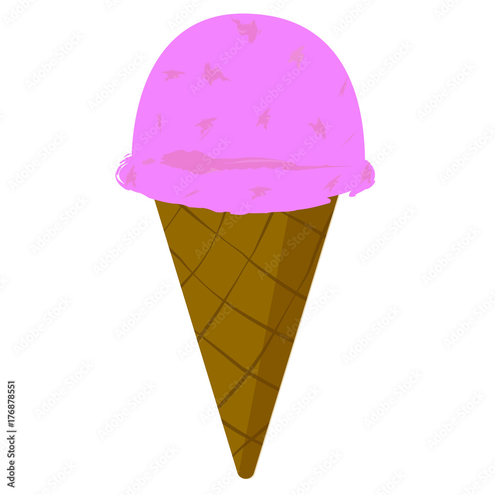 Isolated ice cream icon on a white background, Vector illustration Isolated ice cream icon on a white background, Vector illustration
