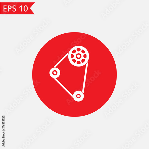 Timing belt engine icon Vector.