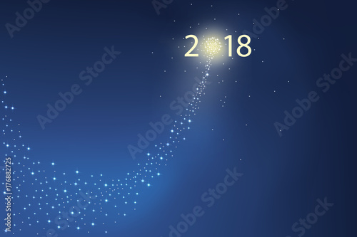2018 - carte de vœux - vœux - étoiles - année -objectif - challenge - perspective